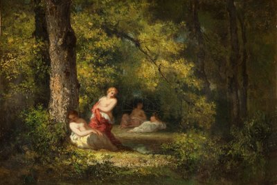 Four Nymphs in a Wood by Narcisse Virgile Diaz de la Peña